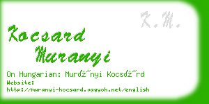 kocsard muranyi business card